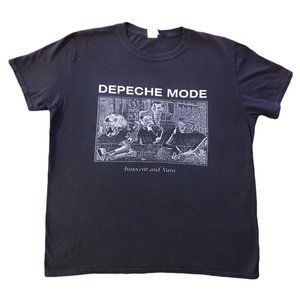 RARE DEPECHE MODE INNOCENT AND VAIN T-SHIRT COLOR BLACK GILDAN SIZE LARGE